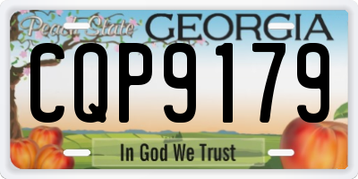 GA license plate CQP9179