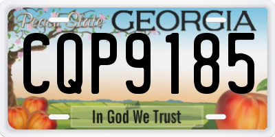 GA license plate CQP9185