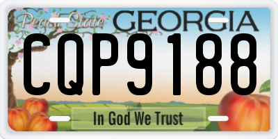 GA license plate CQP9188