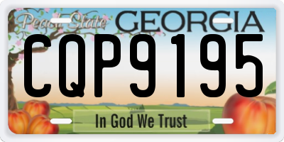 GA license plate CQP9195