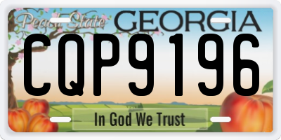 GA license plate CQP9196