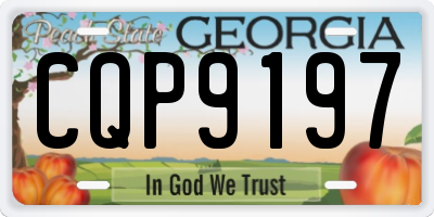 GA license plate CQP9197