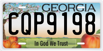 GA license plate CQP9198