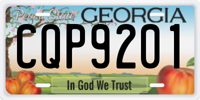 GA license plate CQP9201
