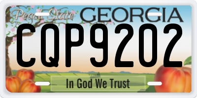 GA license plate CQP9202