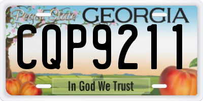 GA license plate CQP9211
