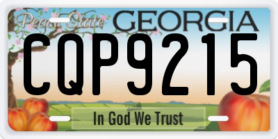 GA license plate CQP9215