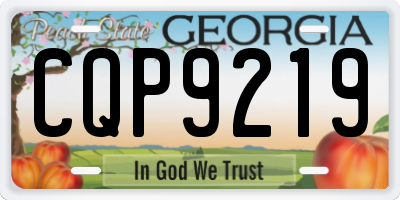 GA license plate CQP9219