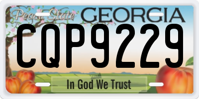 GA license plate CQP9229