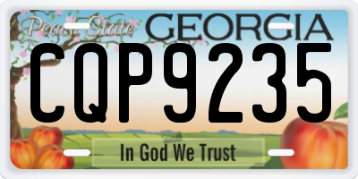 GA license plate CQP9235