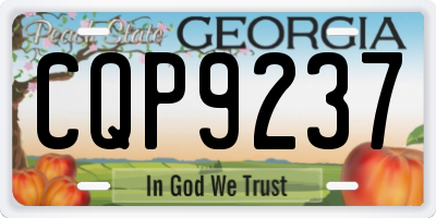 GA license plate CQP9237