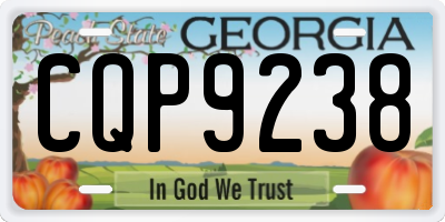 GA license plate CQP9238