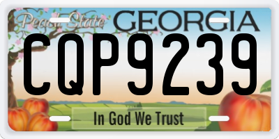 GA license plate CQP9239