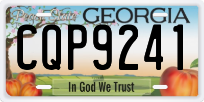 GA license plate CQP9241