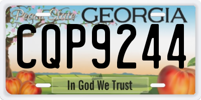 GA license plate CQP9244
