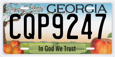 GA license plate CQP9247