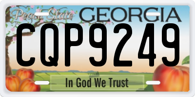 GA license plate CQP9249