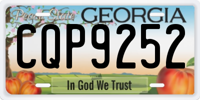 GA license plate CQP9252