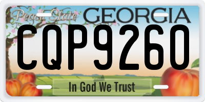 GA license plate CQP9260