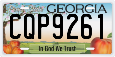 GA license plate CQP9261
