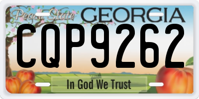 GA license plate CQP9262