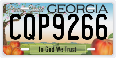 GA license plate CQP9266