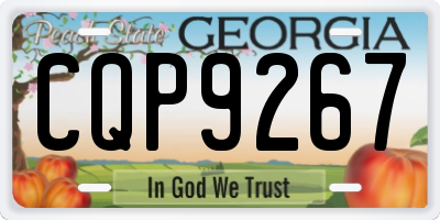 GA license plate CQP9267