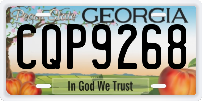 GA license plate CQP9268