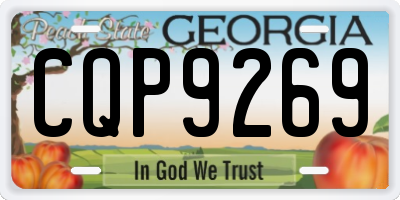 GA license plate CQP9269