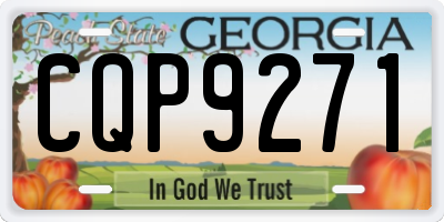 GA license plate CQP9271
