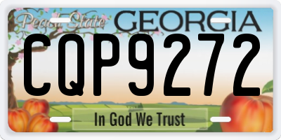 GA license plate CQP9272