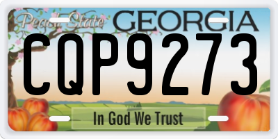 GA license plate CQP9273
