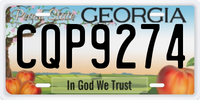 GA license plate CQP9274