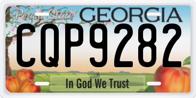 GA license plate CQP9282