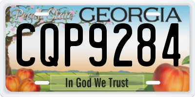 GA license plate CQP9284