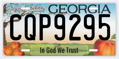 GA license plate CQP9295