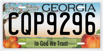GA license plate CQP9296