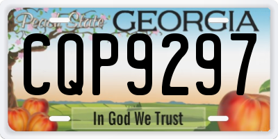 GA license plate CQP9297