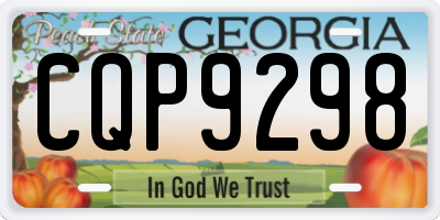 GA license plate CQP9298