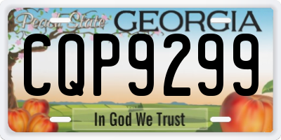 GA license plate CQP9299