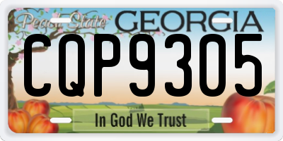 GA license plate CQP9305