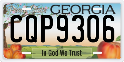 GA license plate CQP9306