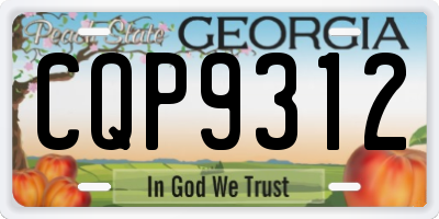 GA license plate CQP9312