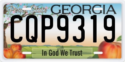 GA license plate CQP9319