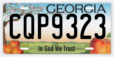 GA license plate CQP9323