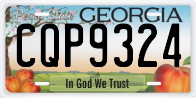 GA license plate CQP9324