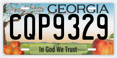 GA license plate CQP9329