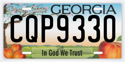 GA license plate CQP9330