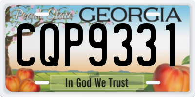 GA license plate CQP9331
