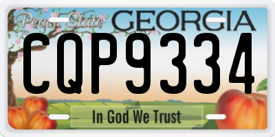 GA license plate CQP9334
